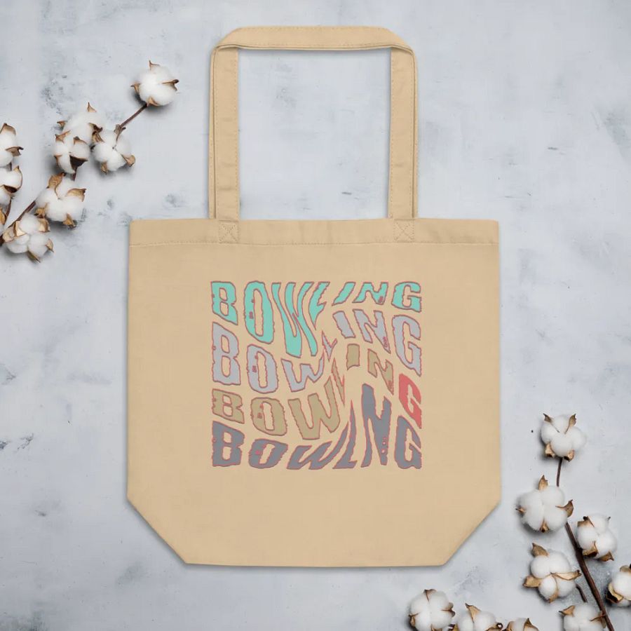 Mess Swirl Bowling Wavy Colorful Tote Bag product image (3)