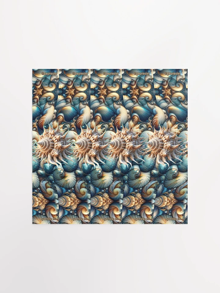 Magical Seashells - 3D Stereogram Poster product image (1)