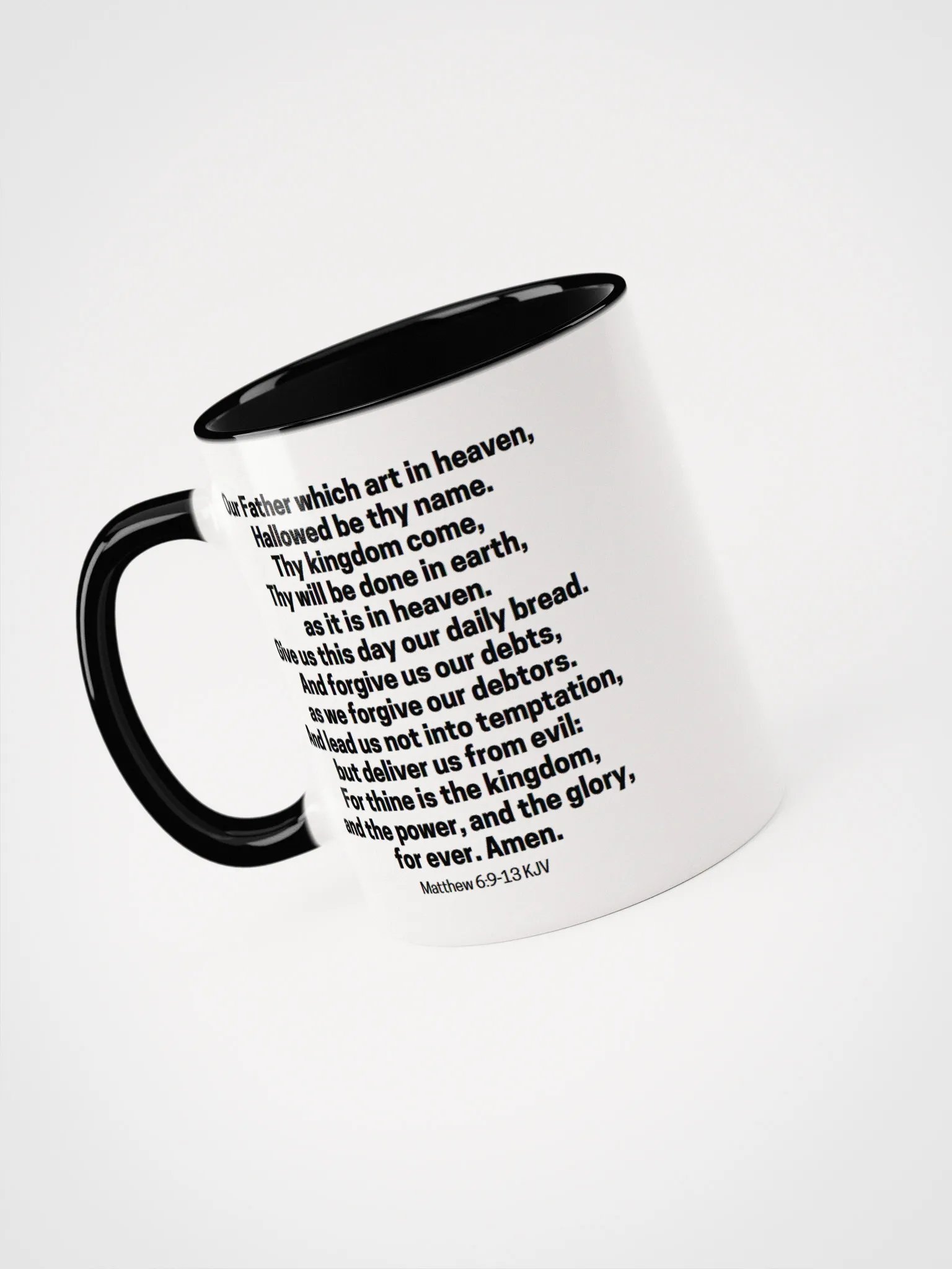 Our Father Which Art In Heaven Matthew 6:9-13 KJV Two-Tone Mug 11/15oz product image (3)
