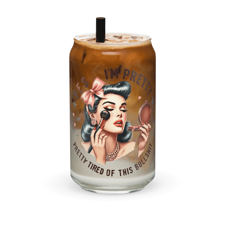 Yes I*m Pretty Cup With Lid And Straw product image (6)