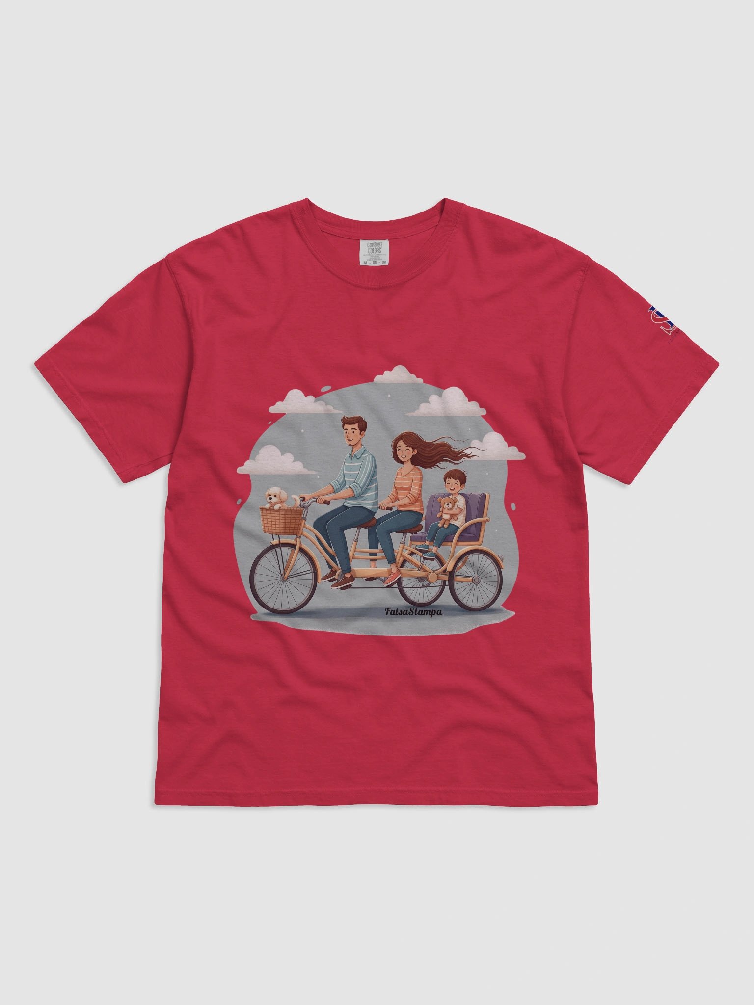 Bicycle Family Tandem Bicycle Ride T-Shirt product image (13)