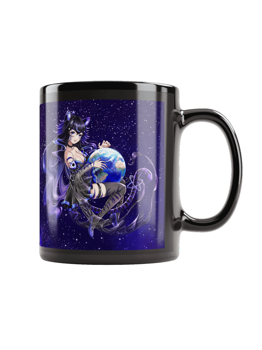 Floating Moona in Galaxy Black Glossy Mug product image (1)