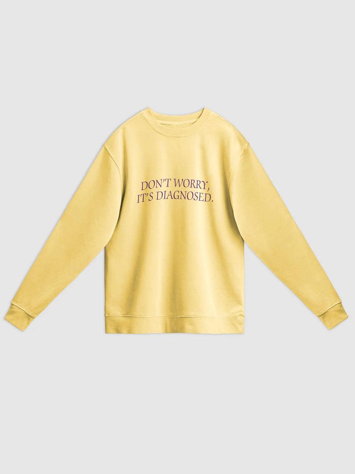 DW, IT'S DIAGNOSED. (#763D7D) printed pigment crewneck product image (19)