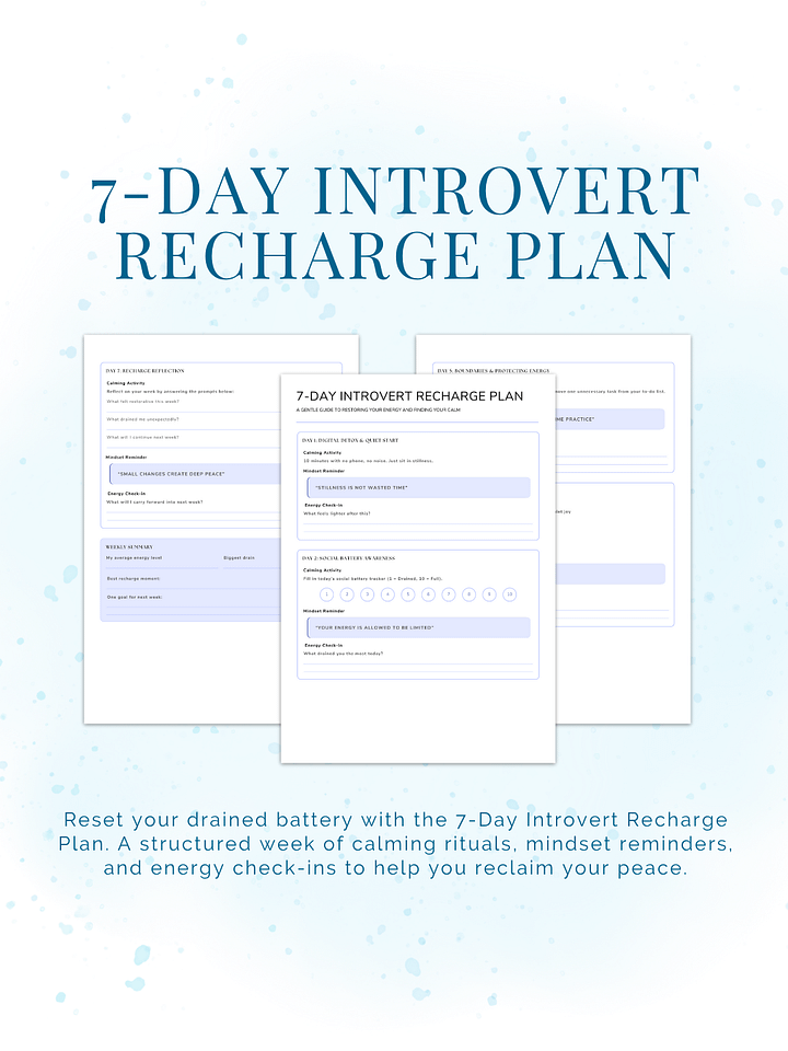 7-Day Introvert Recharge Plan product image (1)