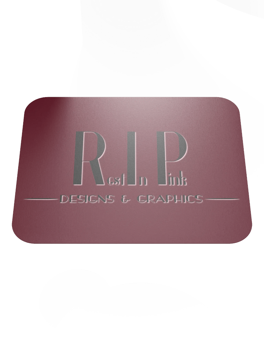RIP Minimalist Logo Mouse Pad - Red product image (1)