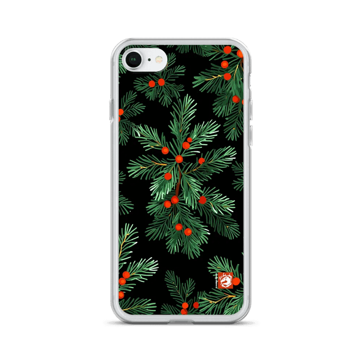 Holly Christmas Pattern iPhone Clear Case product image (1)
