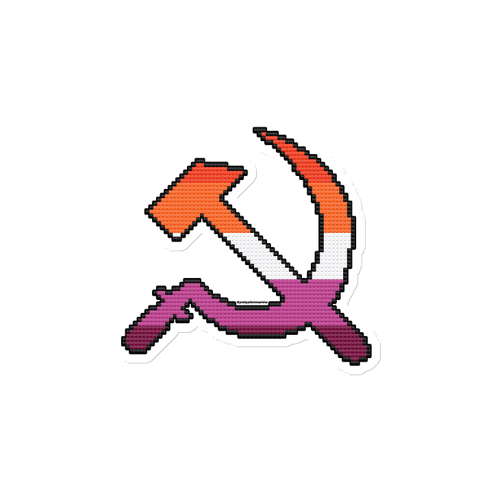 Lesbian Pride Hammer & Sickle Die Cut Magnet product image (2)