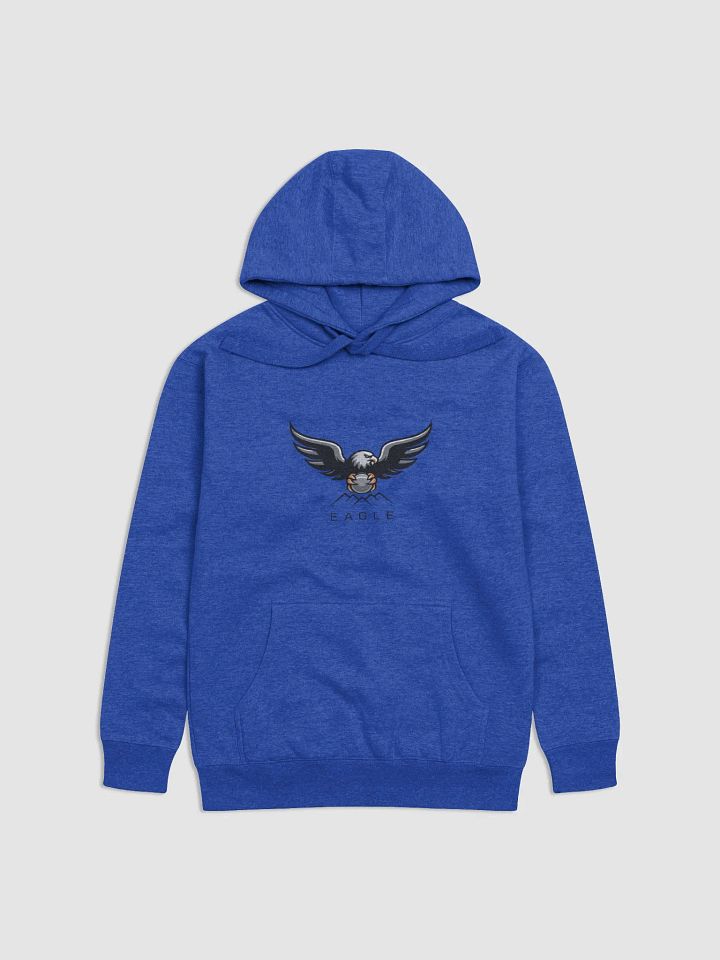 Eagle's Embrace Unisex Premium Hoodie - Stylized Eagle Logo Design product image (1)