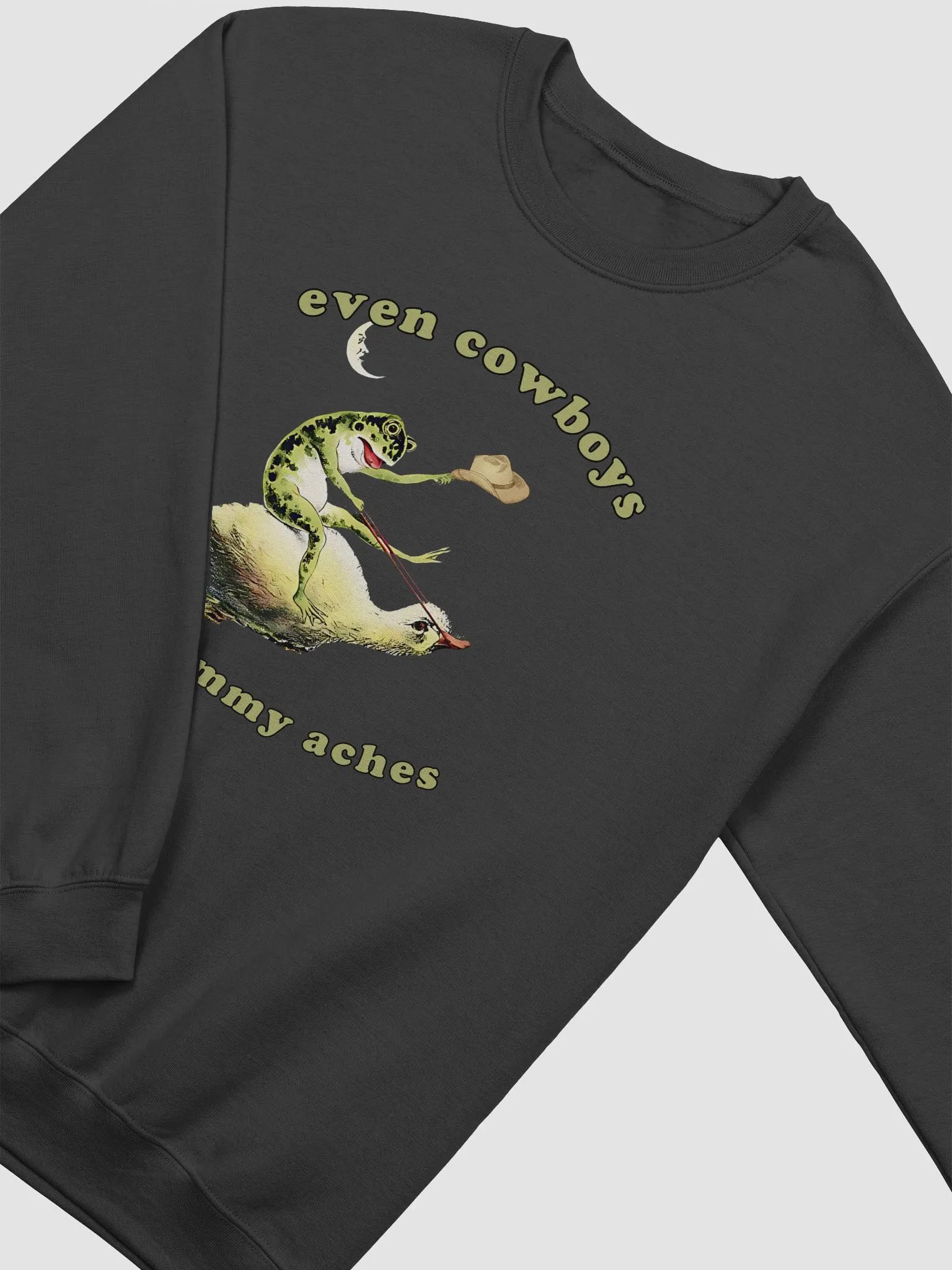 Even cowboys get tummy aches Crewneck product image (3)