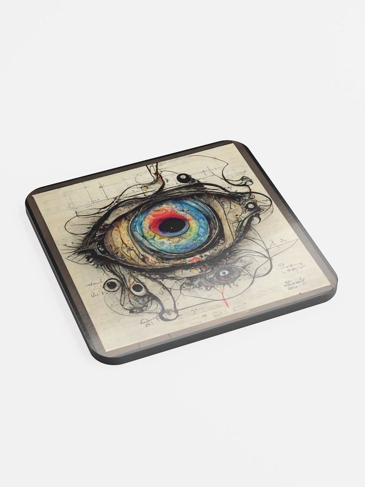 Surreal Eye Glossed Cork Coaster product image (2)