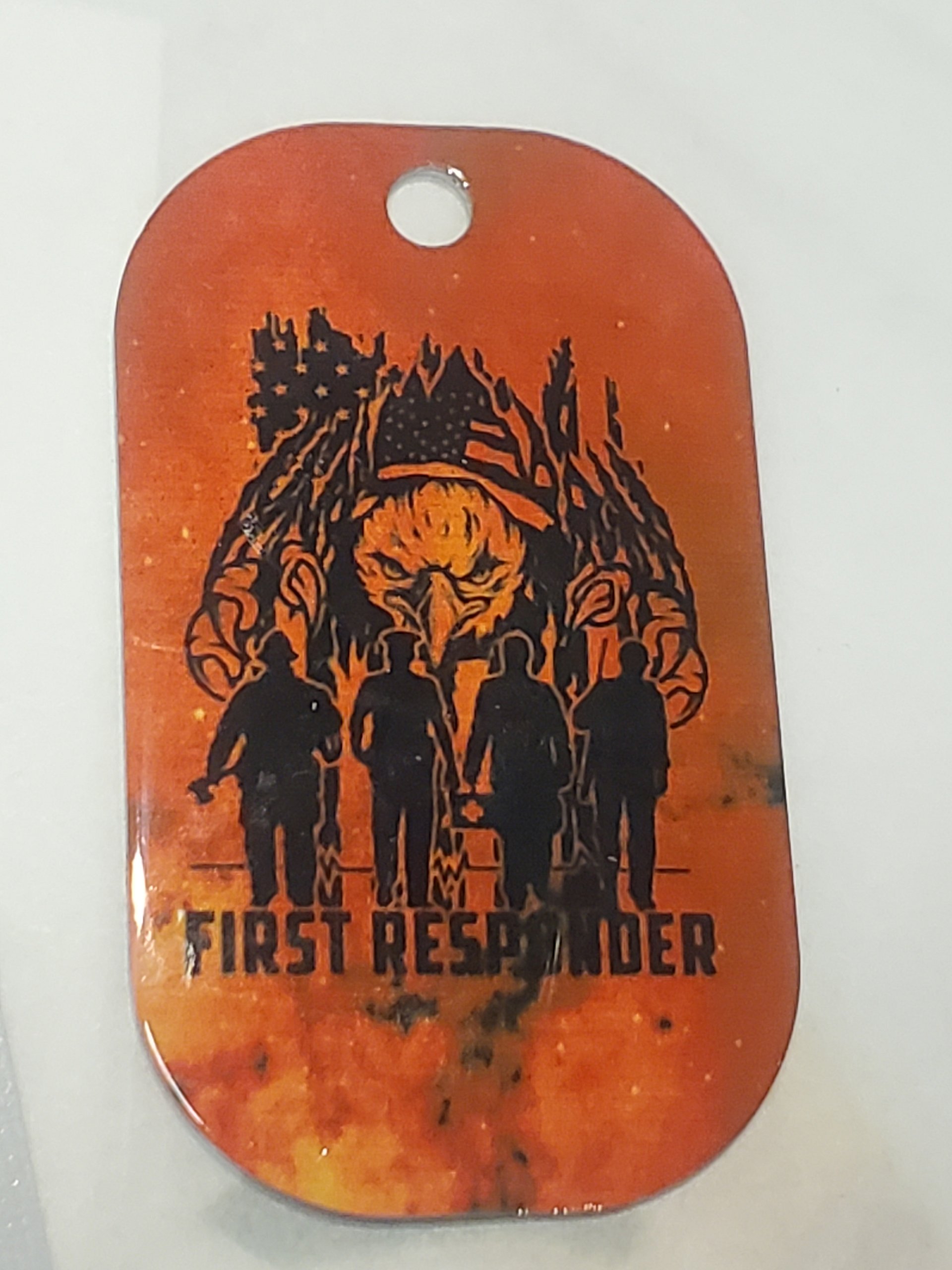 **First Responder Official Dog Tag - Sublimated Keychain/Necklace** product image (1)