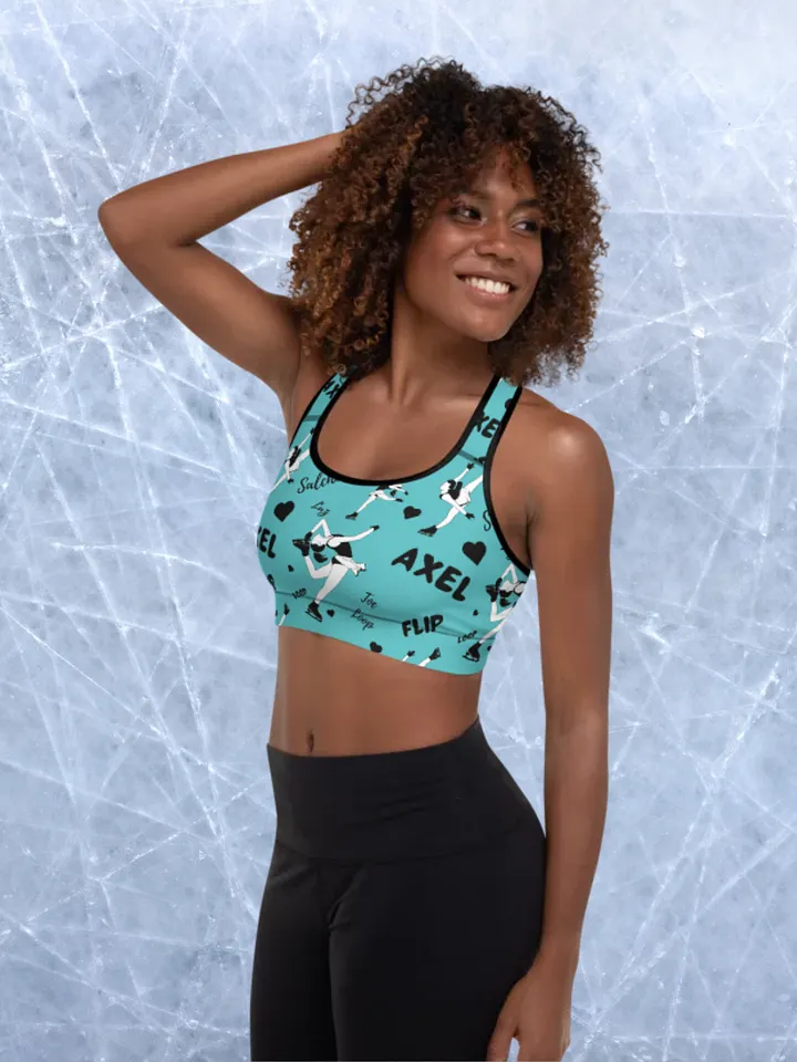 Ice Skater Pattern Sport Bra product image (1)
