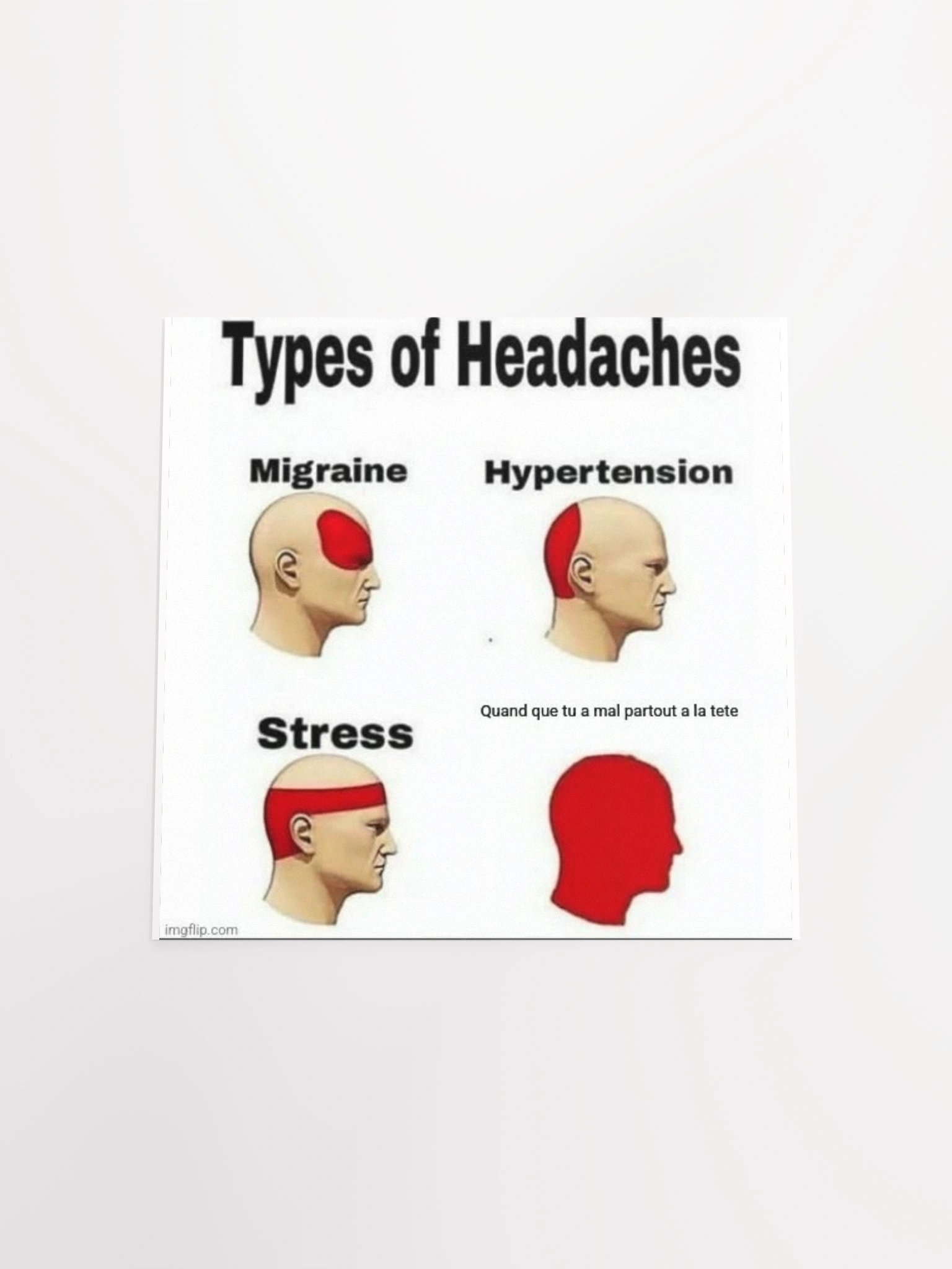 Poster TYPES OF HEADACHES product image (20)