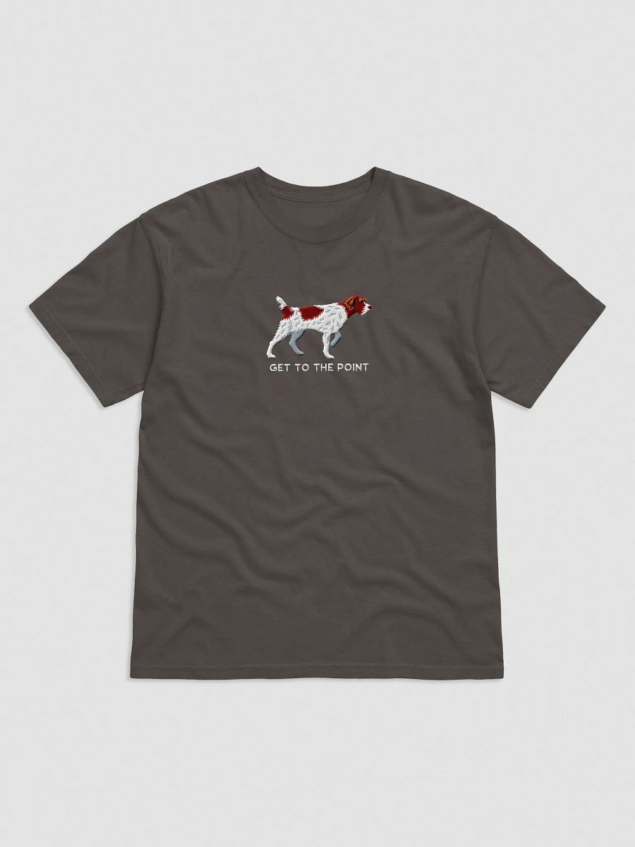 Get to the Point T-Shirt(Embroidered) of a Wirehaired Pointing Griffon(Liver & White) product image (5)