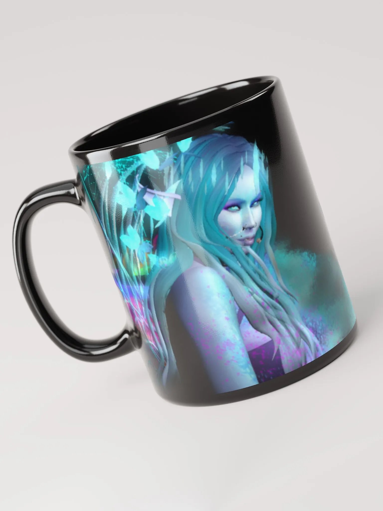 WW Blue Fairy Black Glossy Mug product image (4)