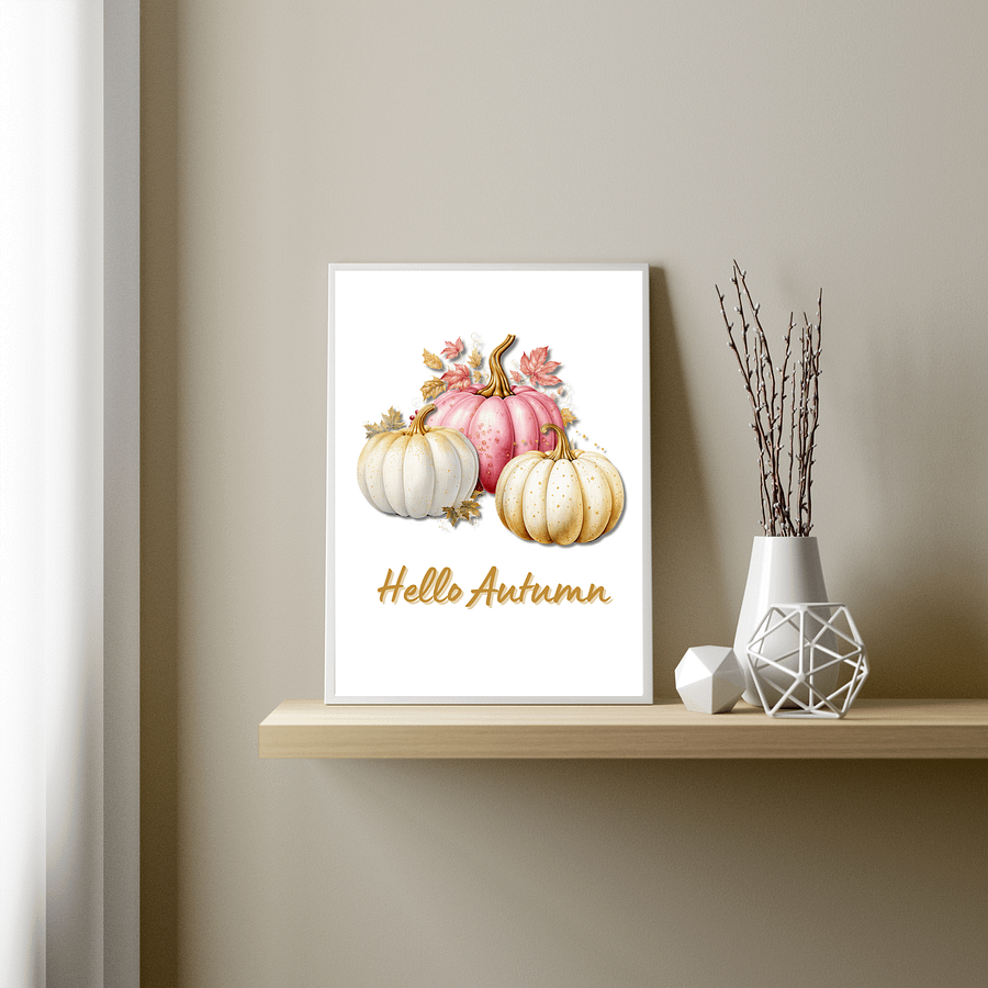 Hello Autumn Wall Art - Instant Digital Download product image (3)