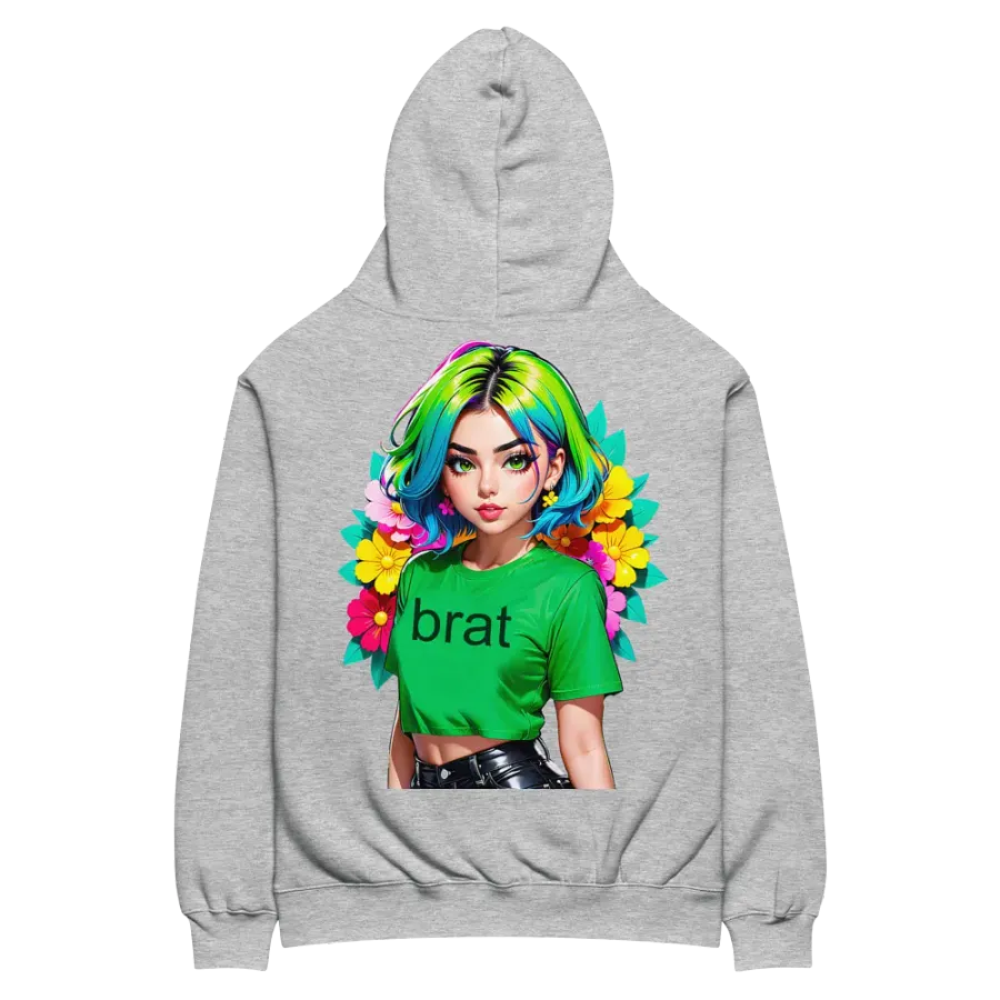 Brat - Premium Hoodie (Athletic Heather) Brat Life - v1 (Back Printed Design) product image (3)