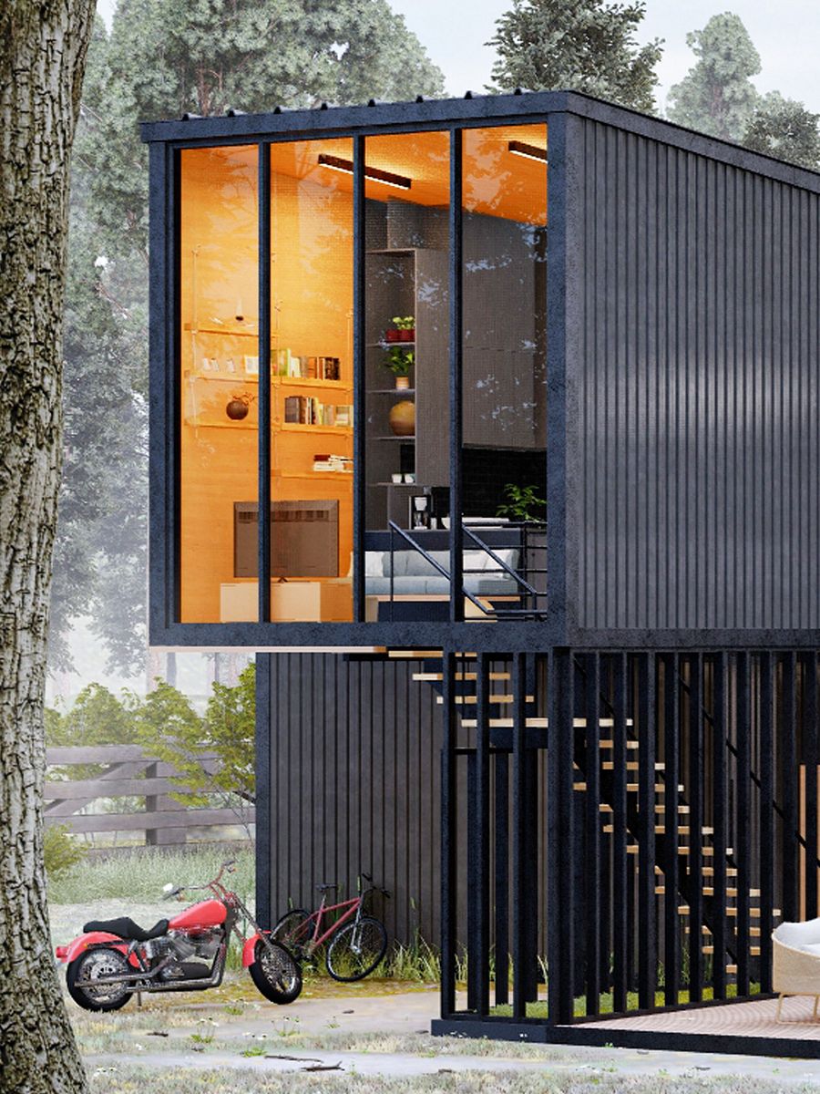 Shipping Container House 01 - Drawings\Blueprints CAD + PDF + 3D Model product image (3)