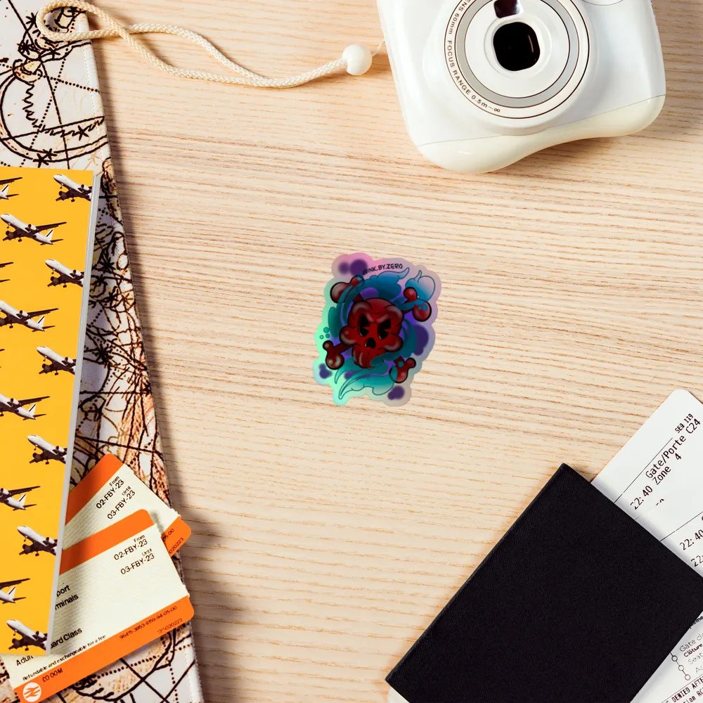 red toon skull sticker product image (7)