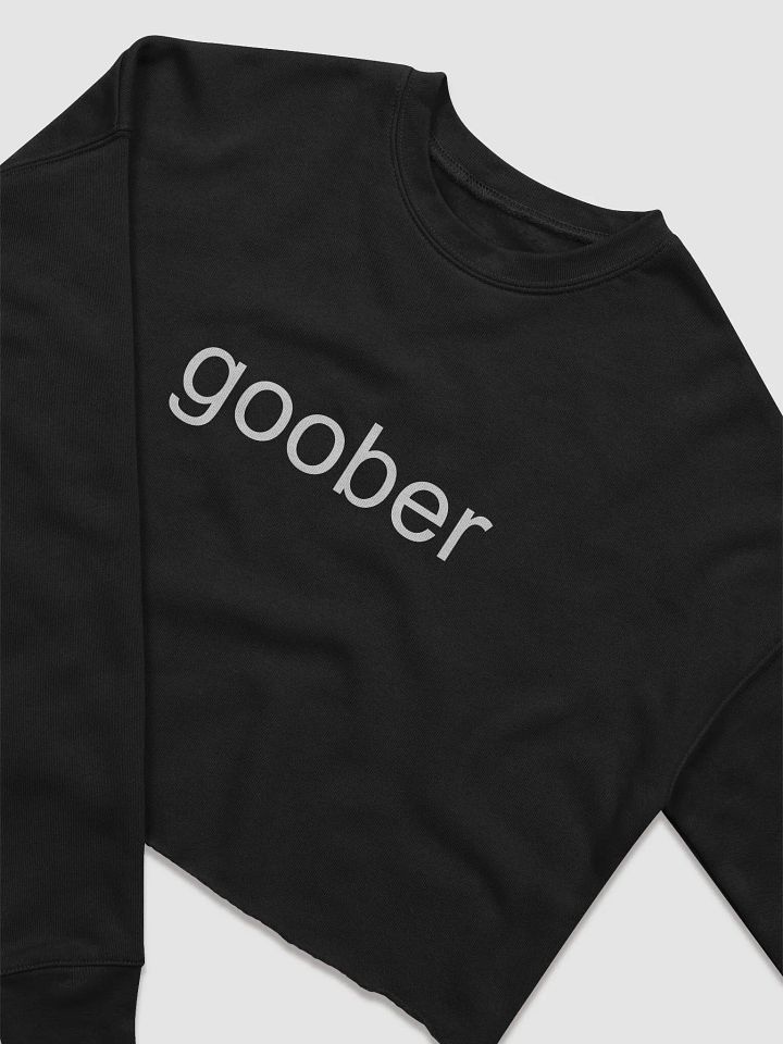 Goober (White Text) Embroidered Crop Top Sweater product image (9)