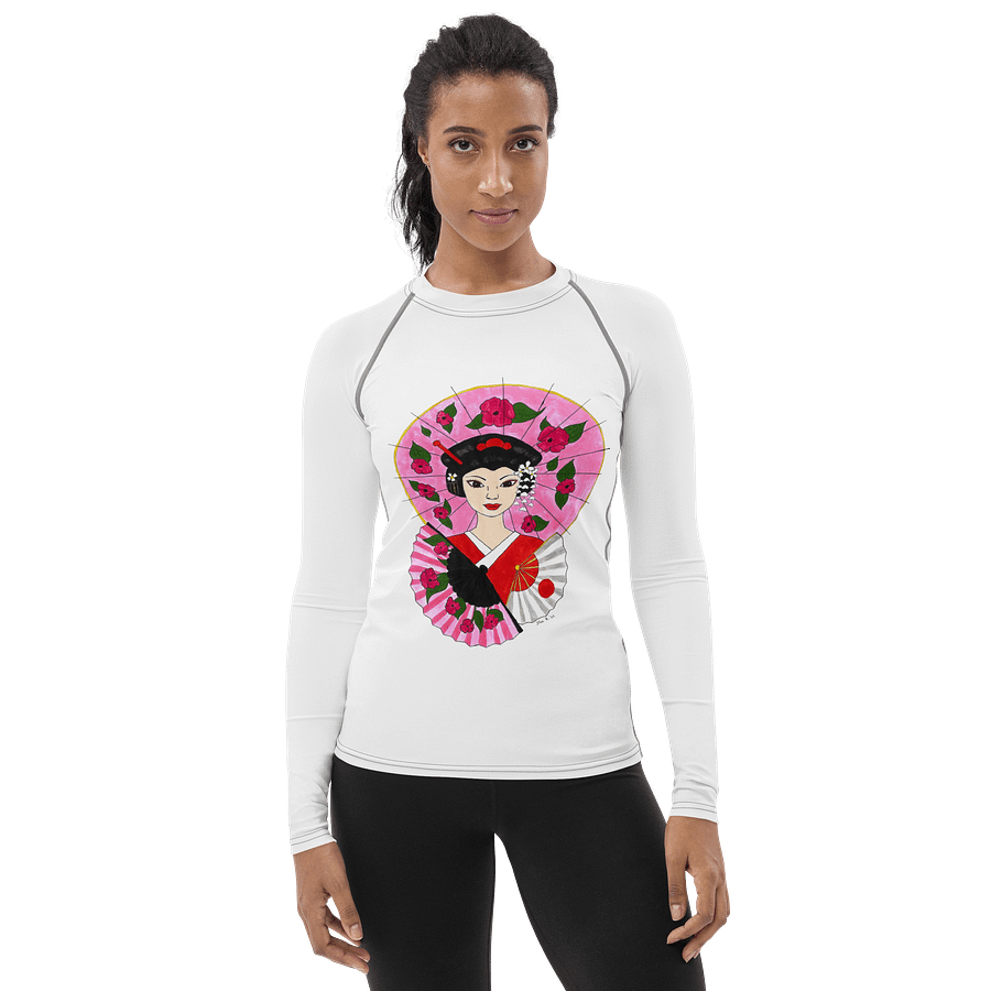 Japanese Geisha (art by Dina R.) - Women's Rash Guard product image (2)