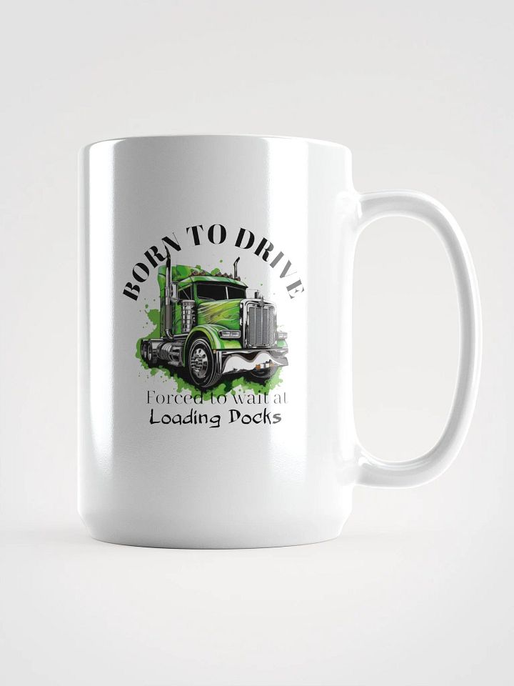 Artistic Green Truck White Glossy Mug product image (2)