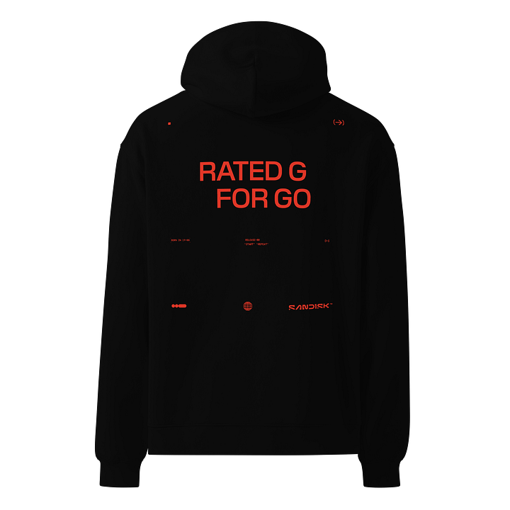 FAST FWD OVERSIZED BLACK HOODIE product image (2)
