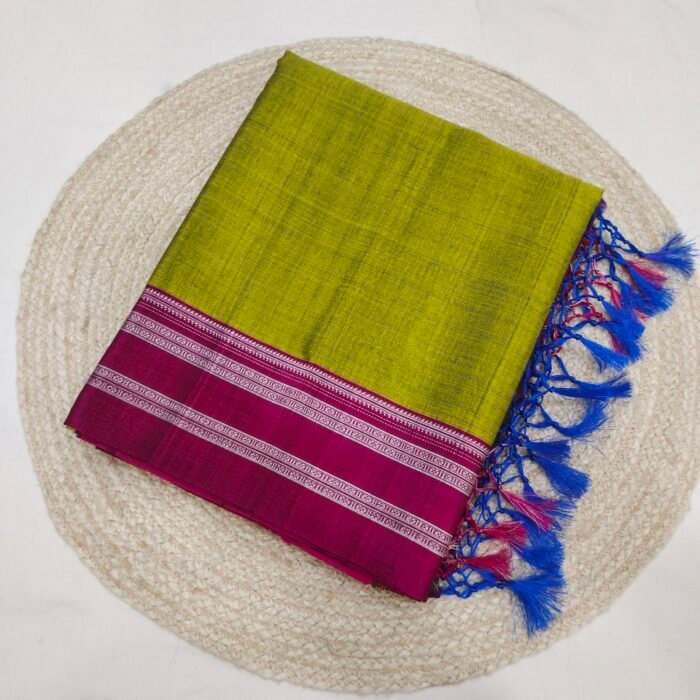 Yellow Pink Gayathri Handloom Ilkal Saree product image (1)