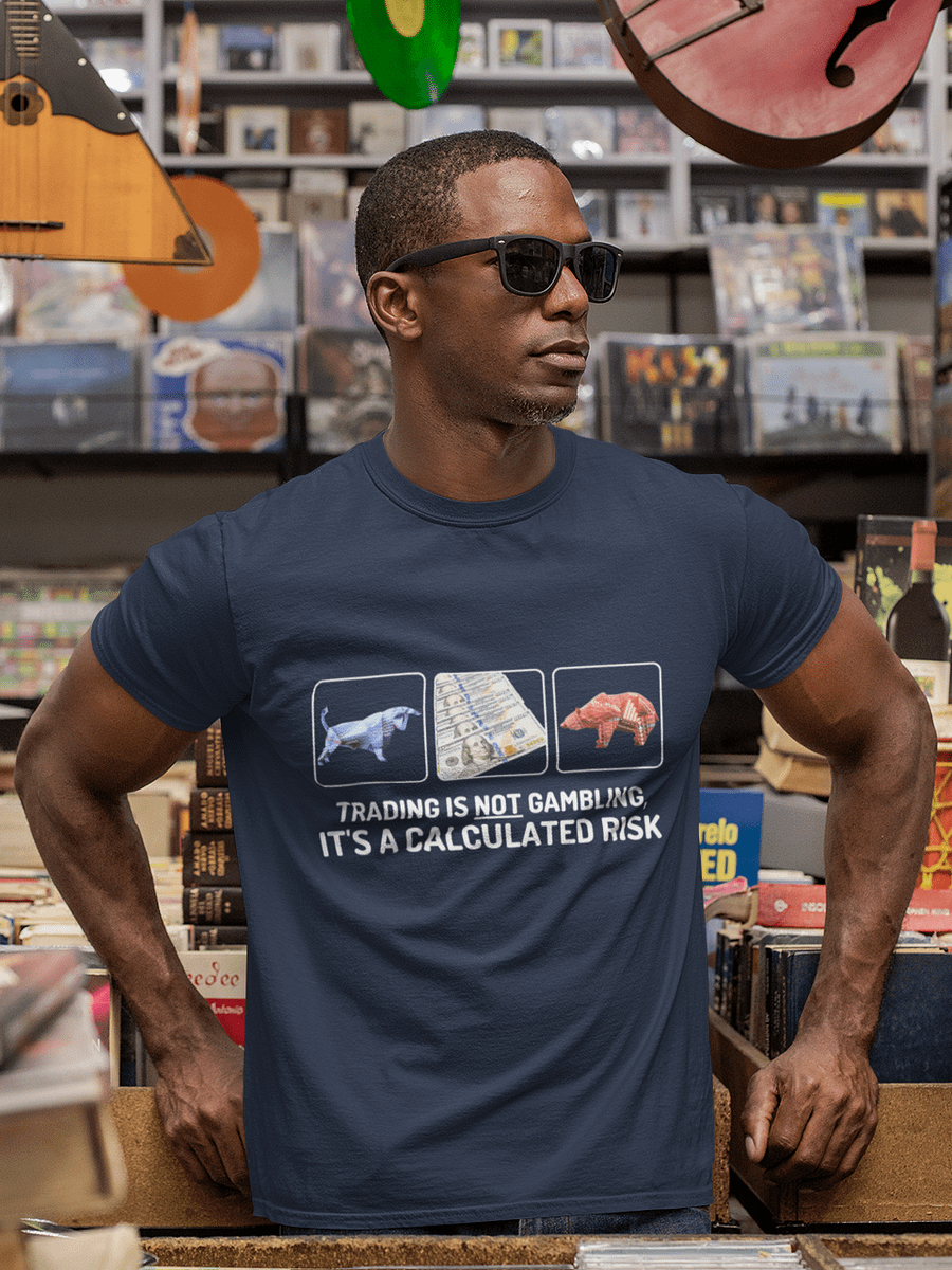 Trading is not gambling T white product image (1)
