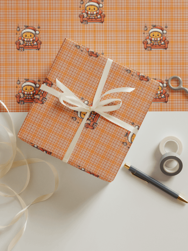 Tangerine Xmas Wrapping Paper Sheet Set product image (4)
