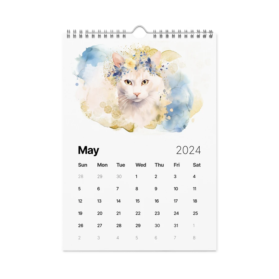 Watercolor Cats 2024 Wall Calendar, 12 Month product image (8)