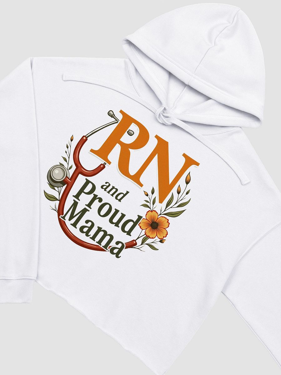 Proud Mama RN Floral Crop Hoodie product image (11)