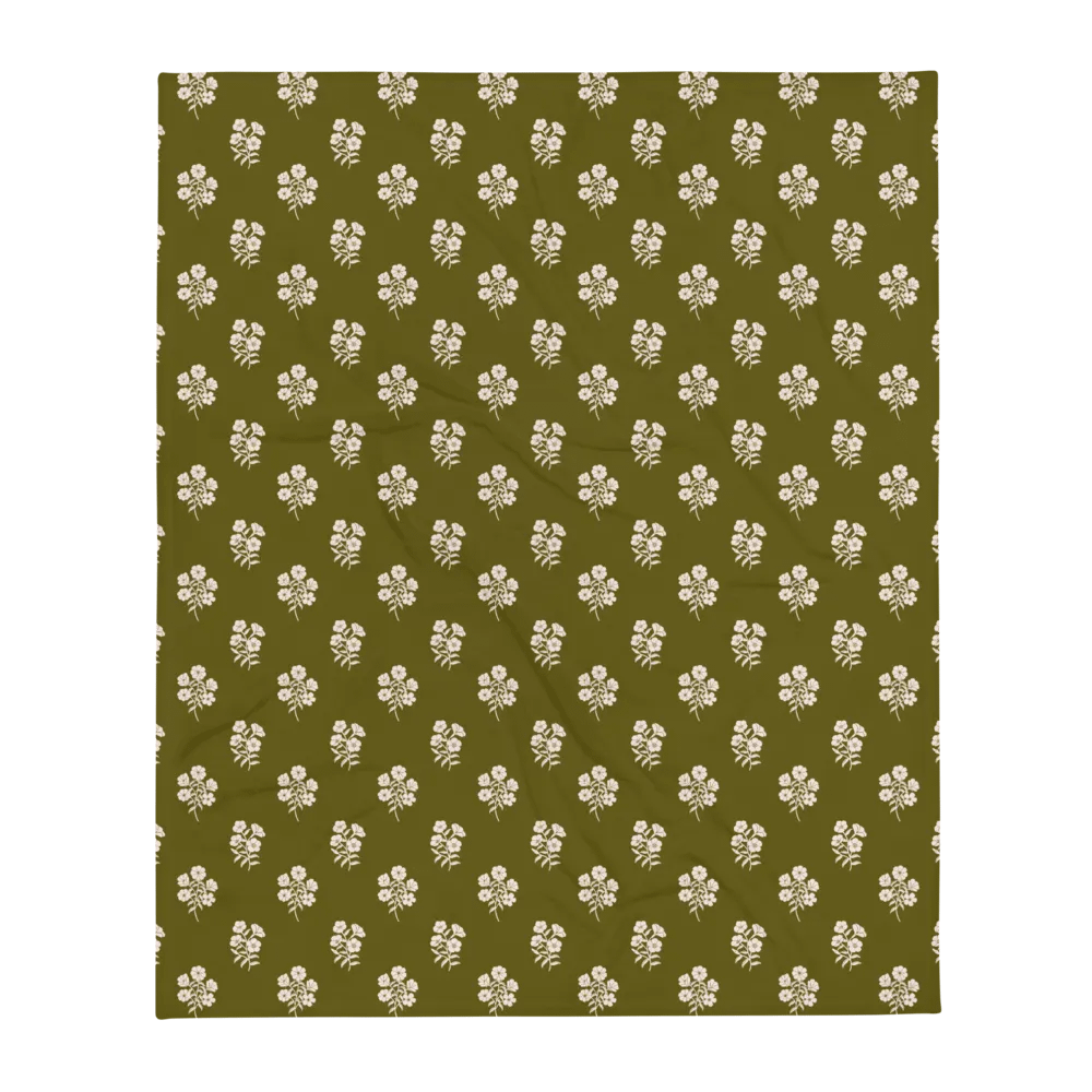 Alpine Cascade - Green and Creme - Throw Blanket product image (5)