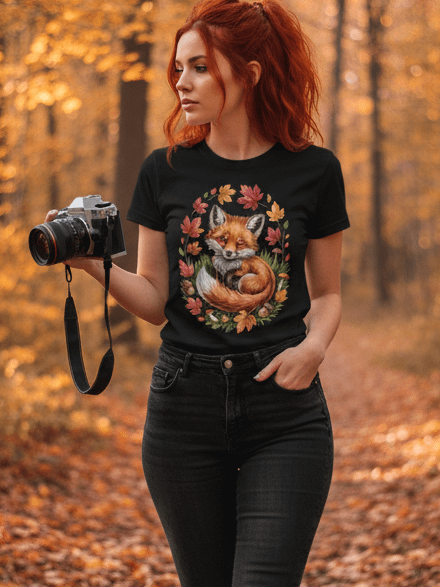 Sleeping Fall Red Fox Supersoft T-Shirt product image (1)