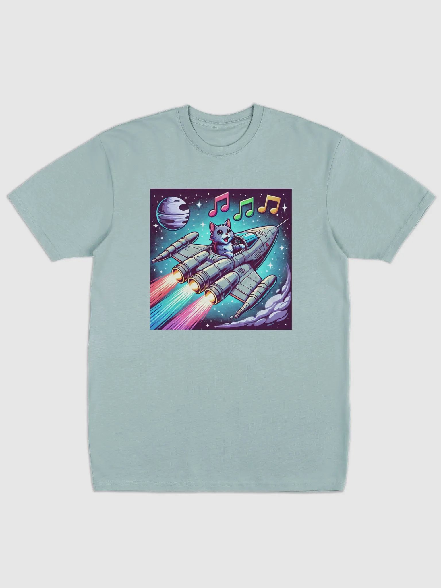 Intergalactic Meow-sic Mission Crew Neck Tee product image (1)