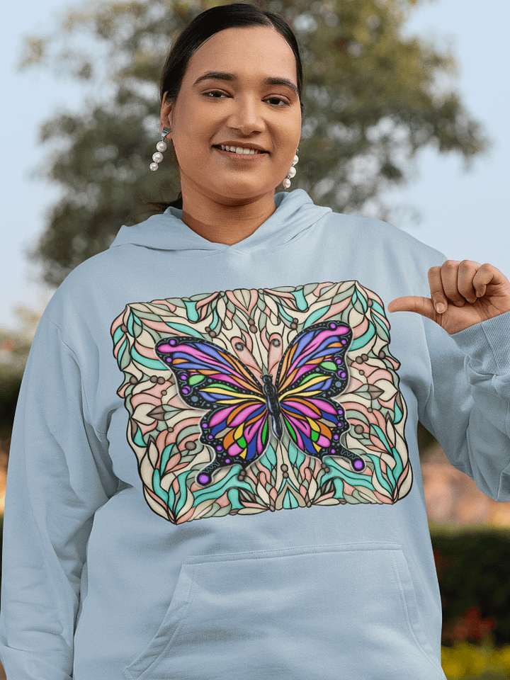 Stained Glass Butterfly Hoodie product image (1)
