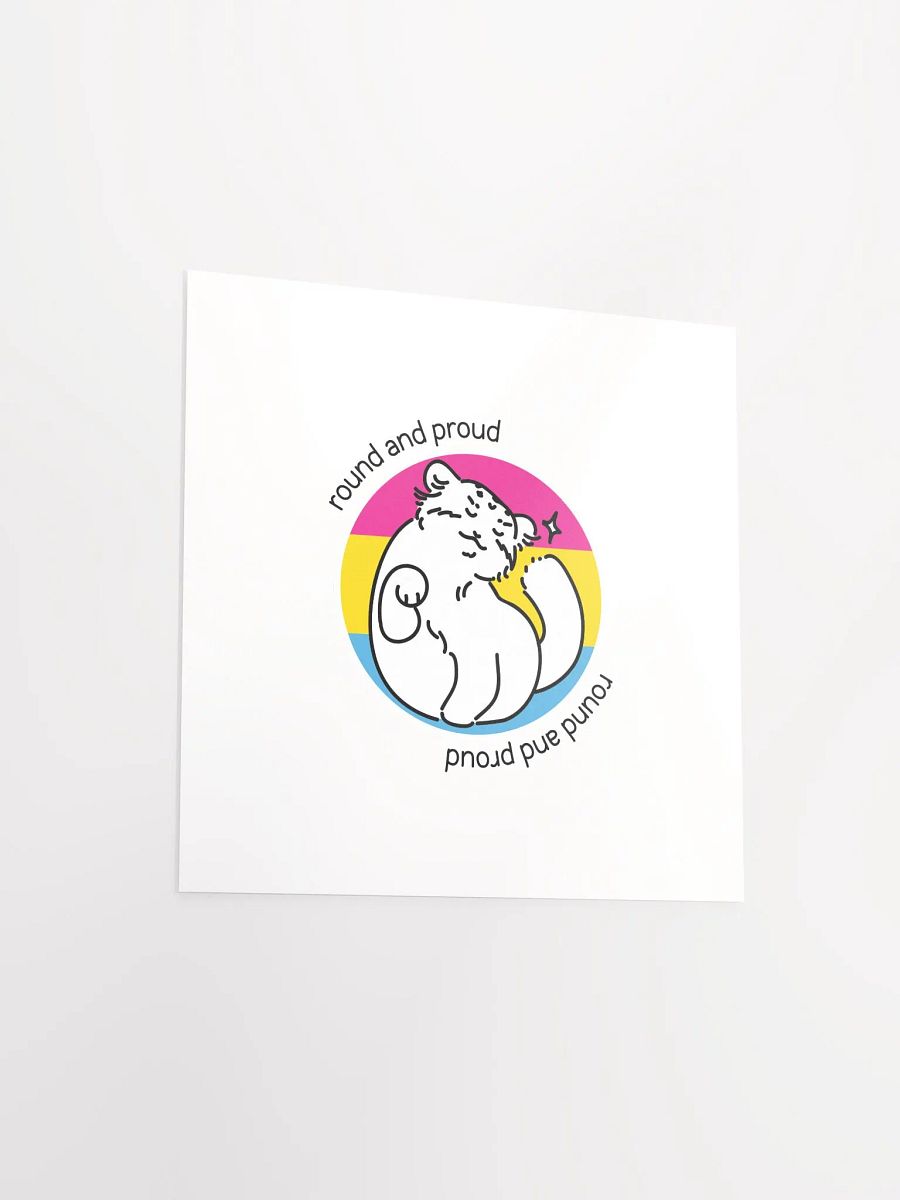 Round and Proud Manul Pansexual Version - Matte Poster product image (3)