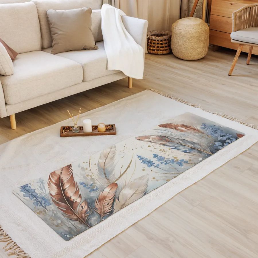 Gold Dust Feather Serenity Yoga Mat product image (8)