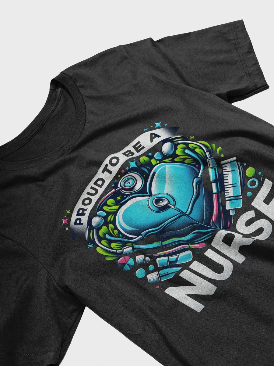 Stethoscope Heart: Proud Nurse Heartbeat T-Shirt product image (23)