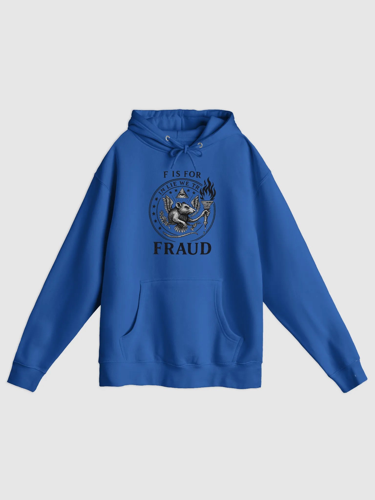 F is for fraud premium pullover hoodie by dark alphabet product image (1)