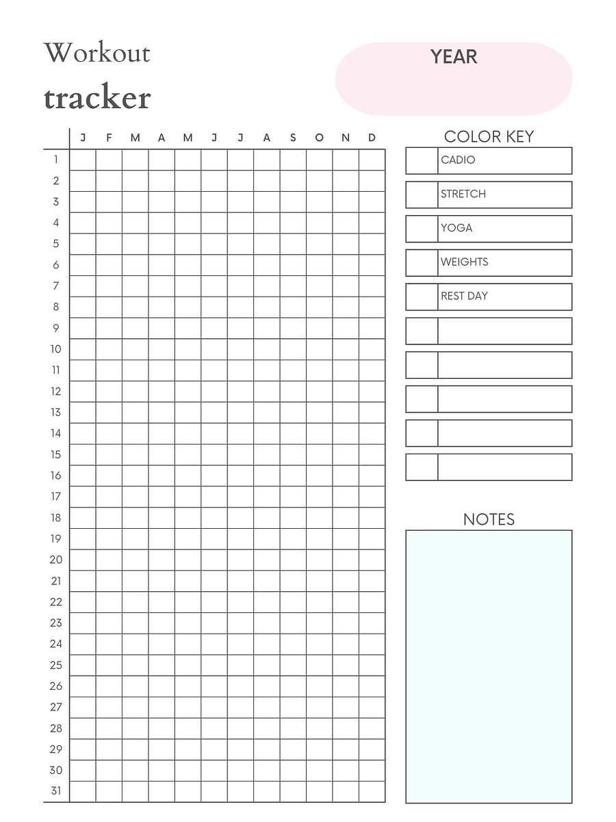 Fitness Planner (English) with 38 printables to help you achieve your goals product image (4)