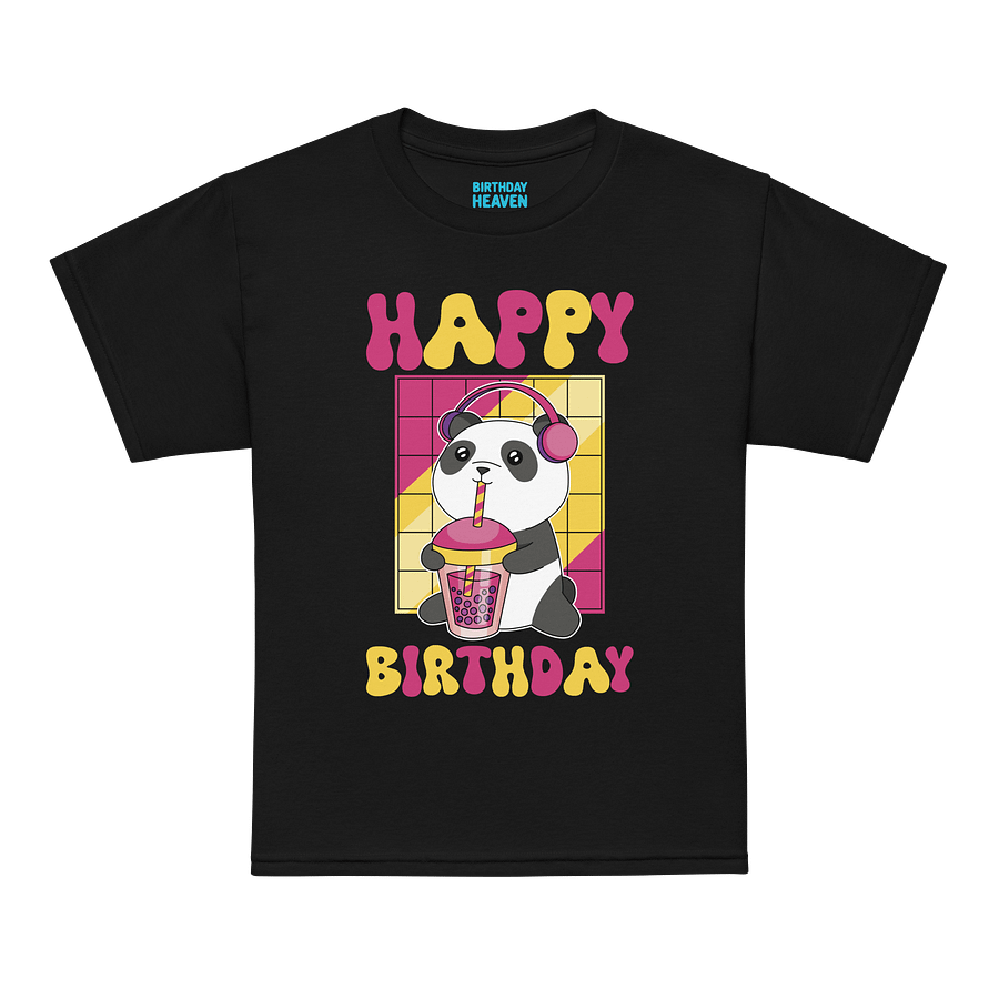 Happy Birthday (Panda With Bubble Tea) T-Shirt For Kids product image (7)