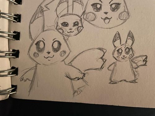 Experimenting with Pokémon character designs. 

I started playing Pokémon Super Mystery Dungeon again and my partner is a fem...