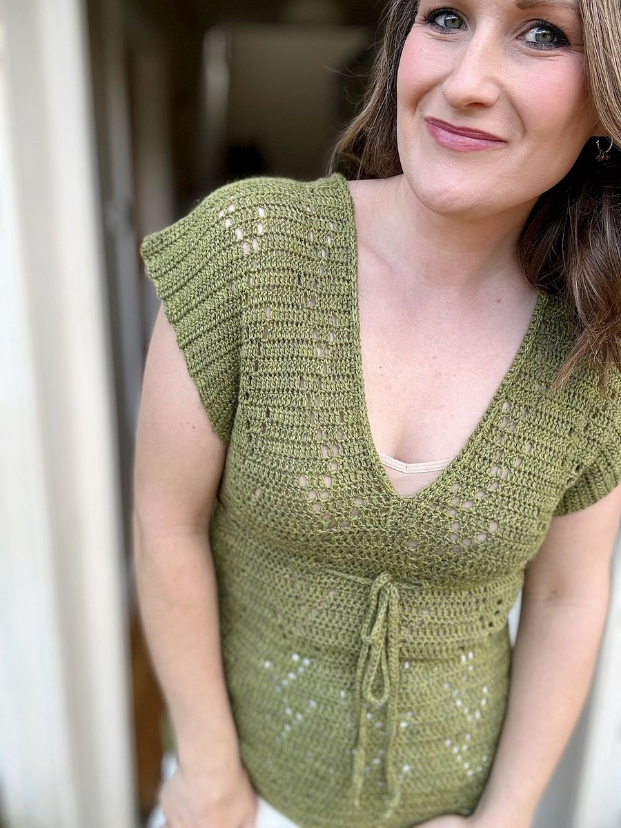 Verona Tee / Crochet t-shirt Pattern / Filet Crochet Tee / Beginner Crochet Top Pdf Pattern product image (3)