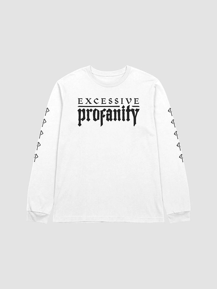 Budget Executioner Longsleeve: Black on White product image (1)