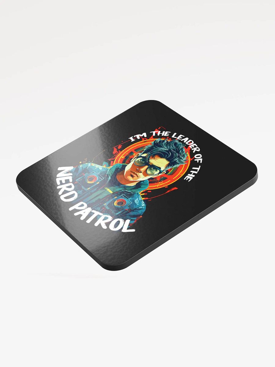 Nerd Patrol Male Glossed Cork Coaster product image (3)