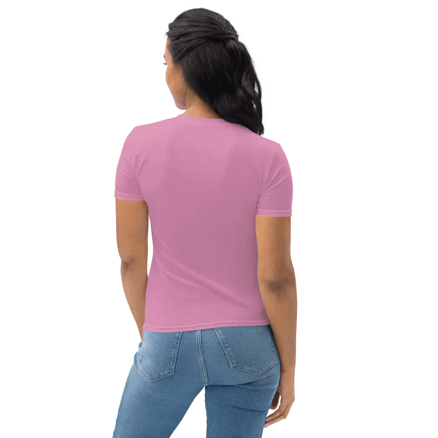 Plain Medium Carnation Pink True Summer Women's Crewneck Polyester Heavyweight Premium T-Shirt by Treasure Pie product image (8)