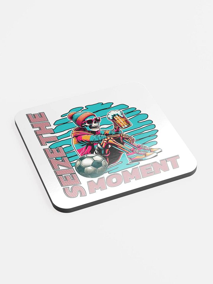 Seize The Moment Skeleton Beer Soccer Chic Coaster Set product image (2)