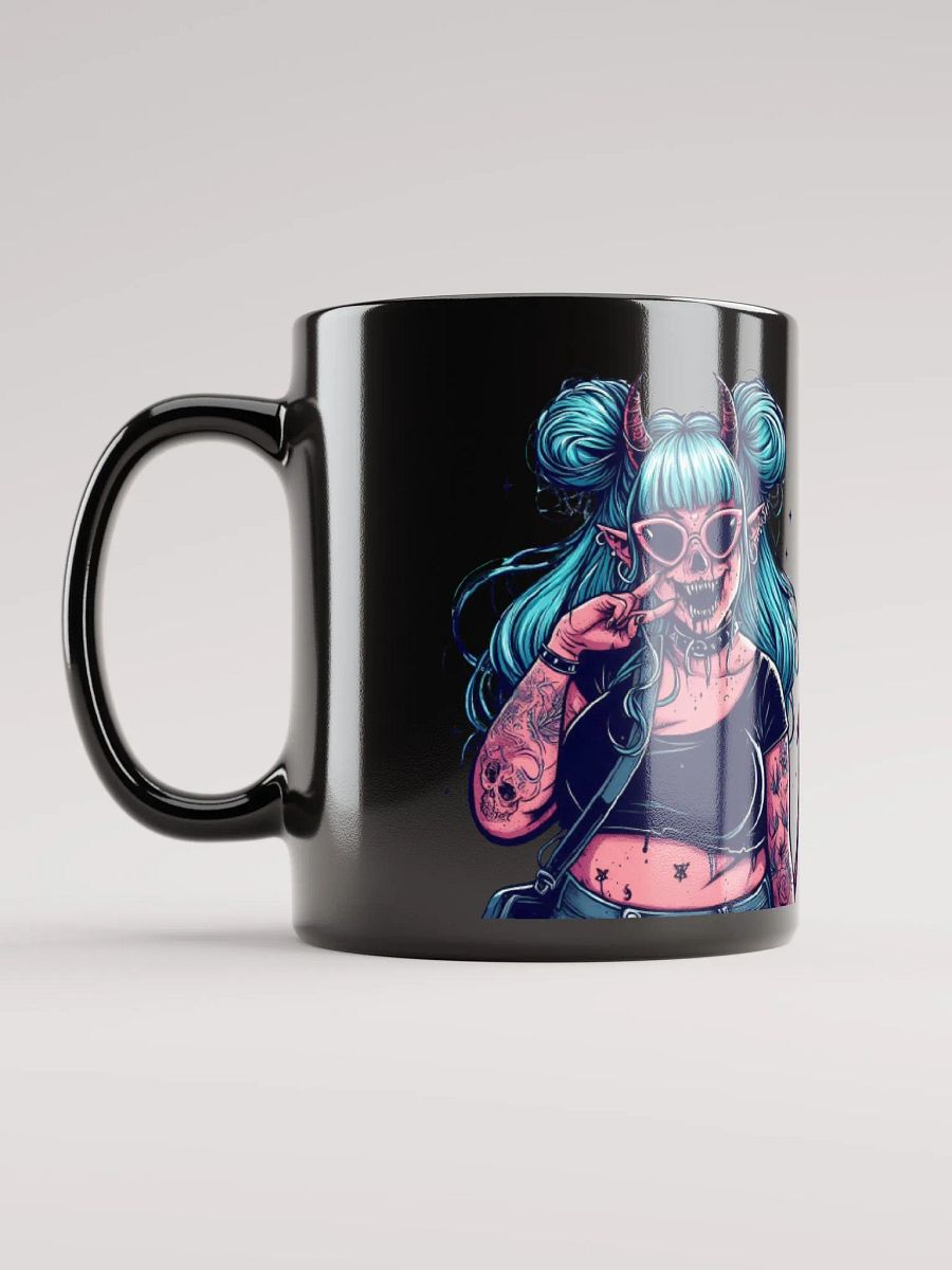 Thick thighs and spooky vibes mug- Black product image (6)