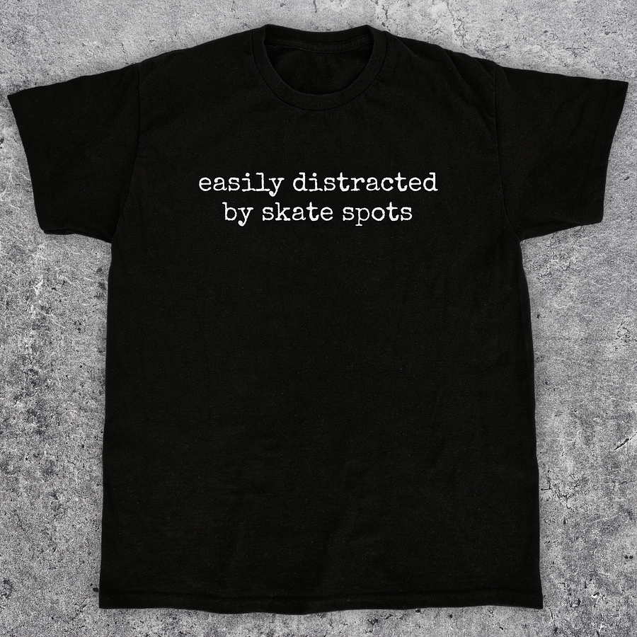 Easily distracted by skate spots, Funny Skateboarding t-shirt, Unisex product image (1)